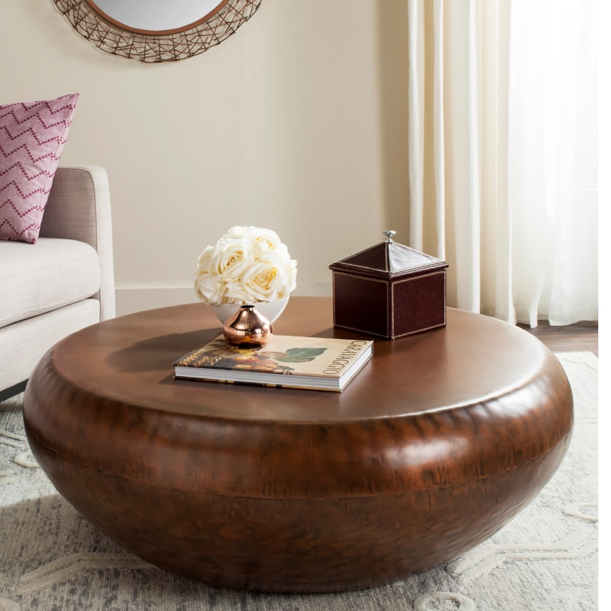 Minimalist living room leather sofa styling